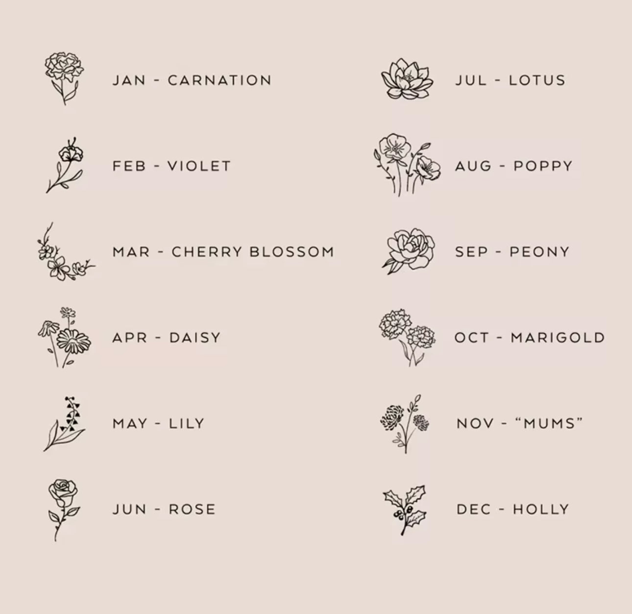 Birth Month Flower Necklace with Birthstone • Personalized Family Gift for Her • Gift for Bridesmaids, Besties, Mom, Daughter, Wife
