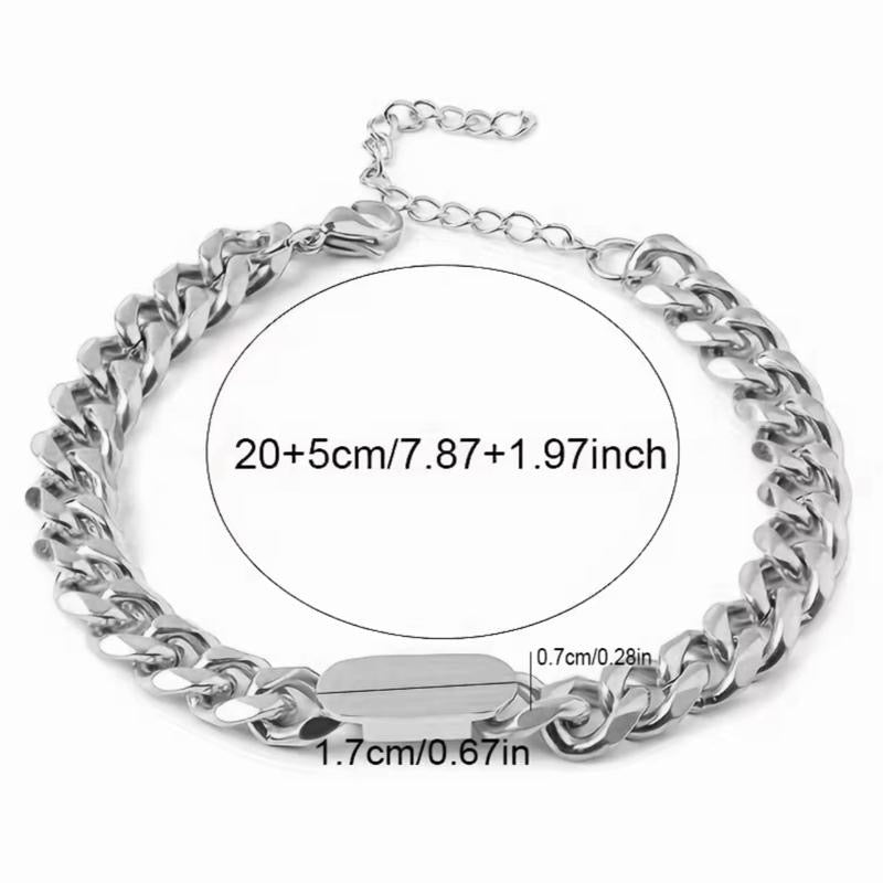 Personalized Curb Chain Bracelet for Men & Women | Custom Name, Initials or Date Bracelet | Meaningful Gift