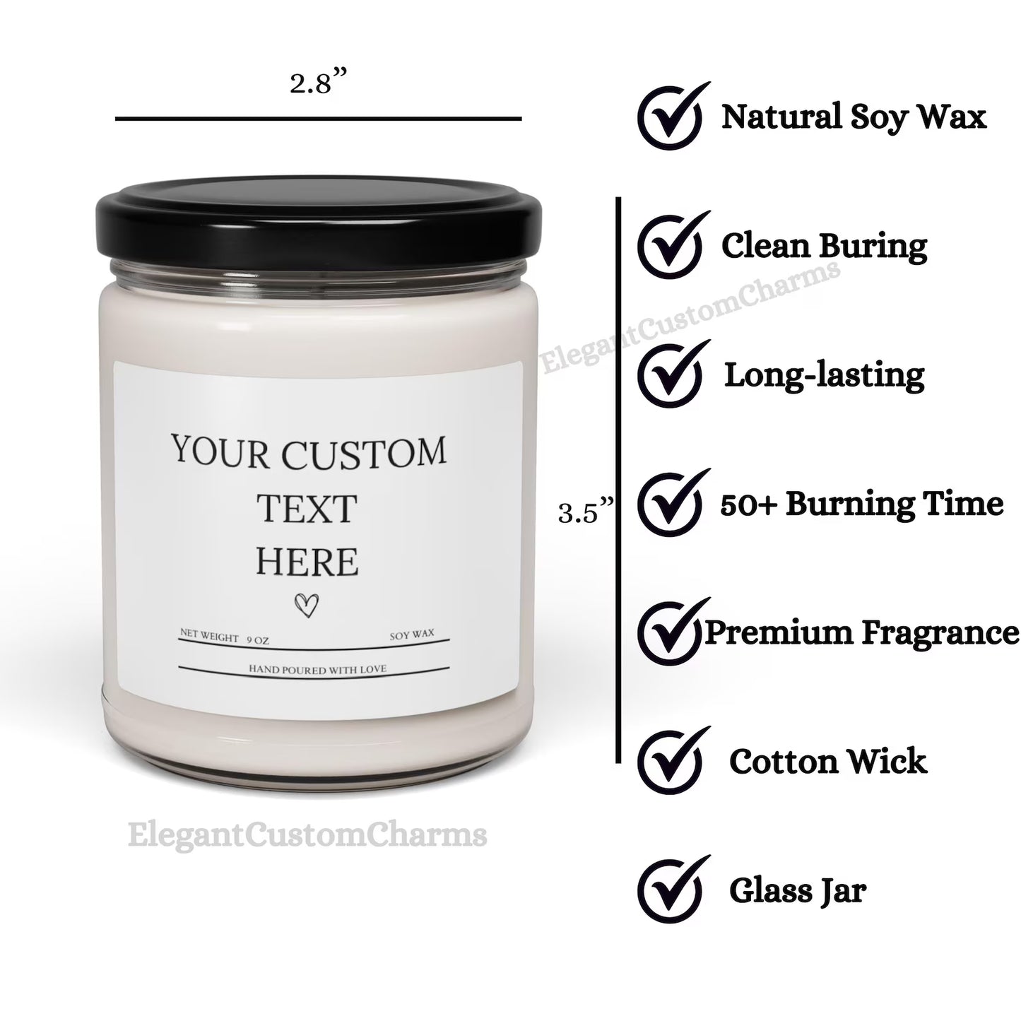 Custom “Stuck With Me” Candle • Personalized Couples Candle • Romantic Gift for Him or Her • Custom Name & Text • Valentine’s Gift